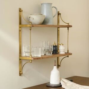 Magnolia Home Double Parker brass shelf